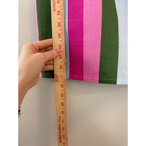 NWT Zara Resortwear Beachy Tropical Linen Cotton Stripe Skirt Bustier Set M - Picture 15 of 16